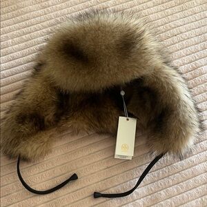 Tory Burch Tan Fur Trapper Hat